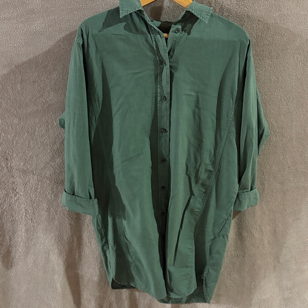 Green Button-Up dress